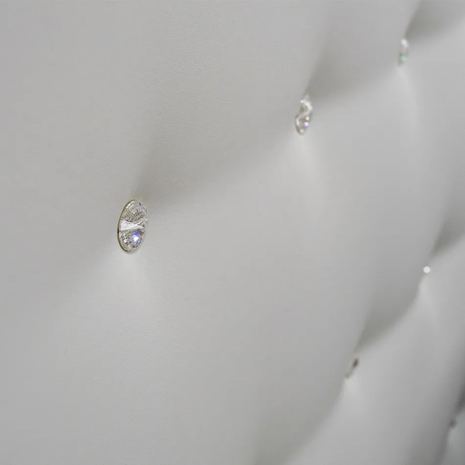 Cama de Casal Luxo com Box e Swarovski Made in Italy – Little Heart Viadurini