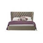 Cama de Casal Luxo com Box e Cabeceira Capitonnè Made in Italy - Papero Viadurini
