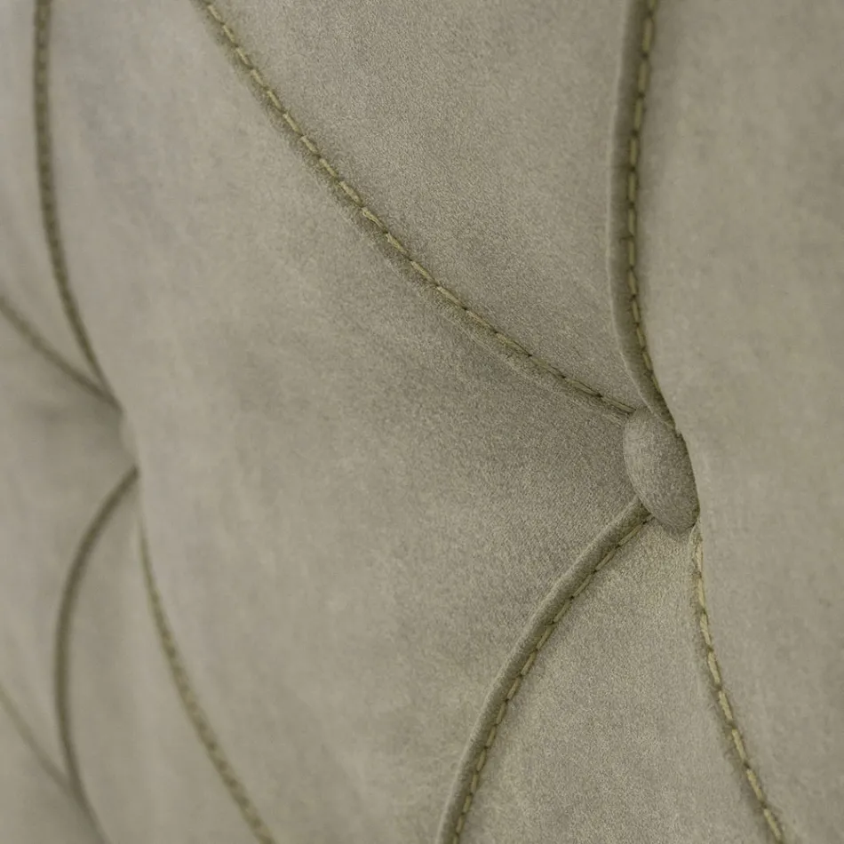 Cama de casal estofada luxuosa com caixa de armazenamento fabricada na Itália - rasgada Viadurini