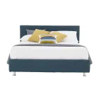 Cama de Casal Luxo em Couro Ecológico ou Tecido com Caixa Made in Italy – Nuvola Viadurini