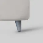 Cama de casal estofada com 2 mesas de cabeceira e colchão Made in Italy - Aaron Viadurini