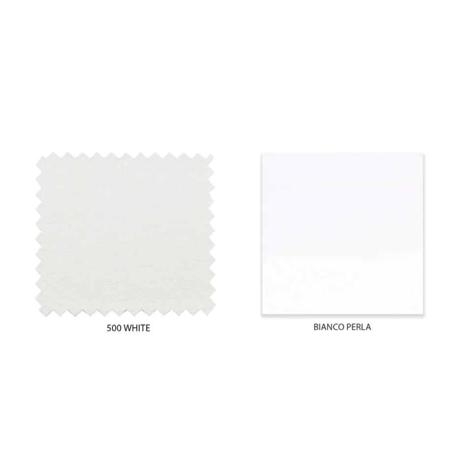 Cama de casal estofada com 2 mesas de cabeceira e colchão Made in Italy - Aaron Viadurini