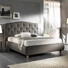 Cama de casal acolchoada com caixa de armazenamento 160x190 / 200cm Leone Viadurini