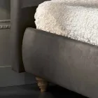 Cama de casal acolchoada com caixa de armazenamento 160x190 / 200cm Leone Viadurini