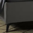 Cama de casal estofada com caixa de armazenamento fabricada na Itália - Girassol Viadurini