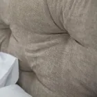 Cama de casal estofada com caixa em couro ecológico ou tecido made in Italy - Nasello Viadurini