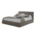 Cama de Casal Estofada com Box em Ecoleather ou Tecido Made Italy - Almofada de Nariz