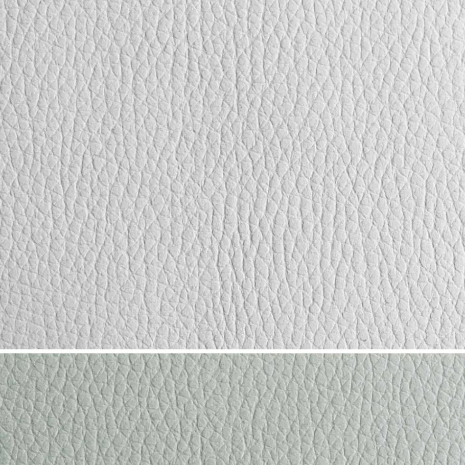 Cama de casal estofada com cômoda em couro ecológico ou tecido - Notre Dame Viadurini