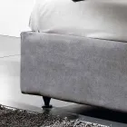 Cama de casal estofada com contêiner elevatório 160x190 / 200cm Mia Viadurini