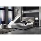 Cama de casal estofada com contêiner elevatório 160x190 / 200cm Mia Viadurini