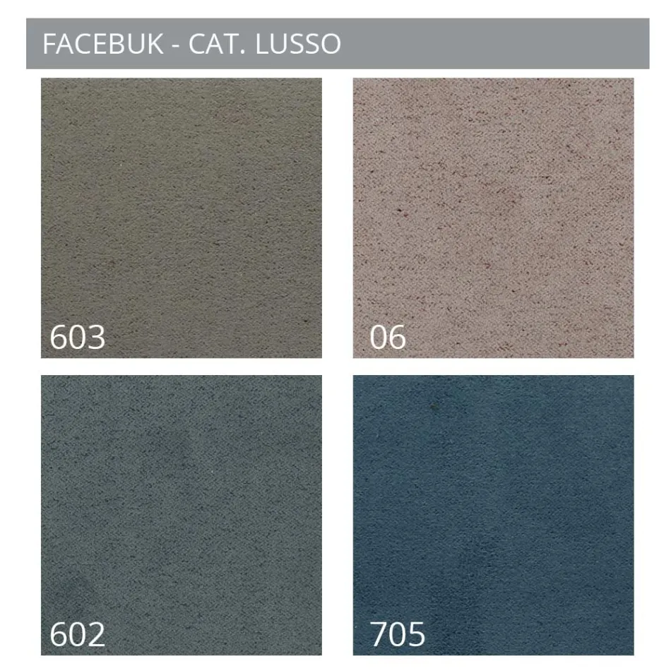 Cama de casal estofada com móvel de tecido - Belle Viadurini