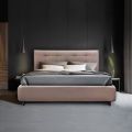 Cama de casal estofada com caixa container opcional Made in Italy - Akira