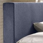 Cama de casal estofada com colchão e travesseiros Made in Italy - Verga Viadurini