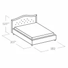 Cama de casal estofada em imitação de pele com caixa 160x190 / 200 cm Agly Viadurini