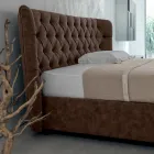 Cama de casal estofada em espuma de poliuretano Made in Italy - Capriccio Viadurini