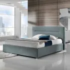 Cama de casal estofada moderna com caixa solar 160x190 / 200cm Viadurini