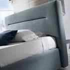 Cama de casal estofada moderna com caixa solar 160x190 / 200cm Viadurini