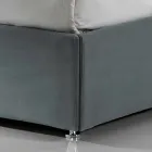 Cama de casal estofada moderna com caixa solar 160x190 / 200cm Viadurini