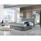 Cama de casal estofada moderna com caixa solar 160x190 / 200cm Viadurini