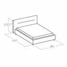 Cama de casal estofada moderna com caixa solar 160x190 / 200cm Viadurini