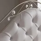 Cama de casal estofada artesanal em ferro maciço Gracie Viadurini