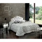 Cama de casal estofada artesanal em ferro maciço Gracie Viadurini