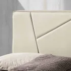 Cama de casal em imitação de pele com caixa elevatória 160x190 / 200 cm Mia Viadurini