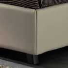 Cama de casal em imitação de pele com caixa elevatória 160x190 / 200 cm Mia Viadurini