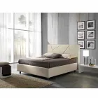 Cama de casal em imitação de pele com caixa elevatória 160x190 / 200 cm Mia Viadurini