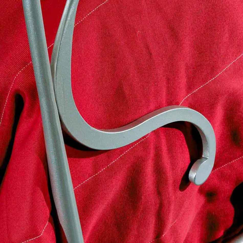 Cama de casal em ferro artesanal com pernas cônicas Zoe Viadurini