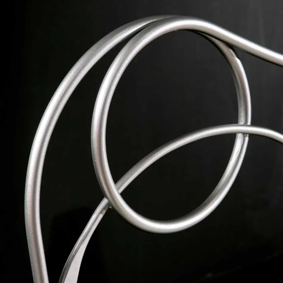 Cama de casal em ferro artesanal com pernas cônicas Zoe Viadurini