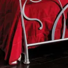 Cama de casal em ferro artesanal com pernas cônicas Zoe Viadurini