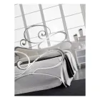 Cama de casal de ferro com estribo coordenado Made in Italy - Laser Viadurini