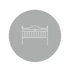 Cama de casal em ferro com estribo opcional Made in Italy - Lampo Viadurini