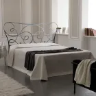 Cama de casal em ferro com estribo opcional Made in Italy - Lampo Viadurini