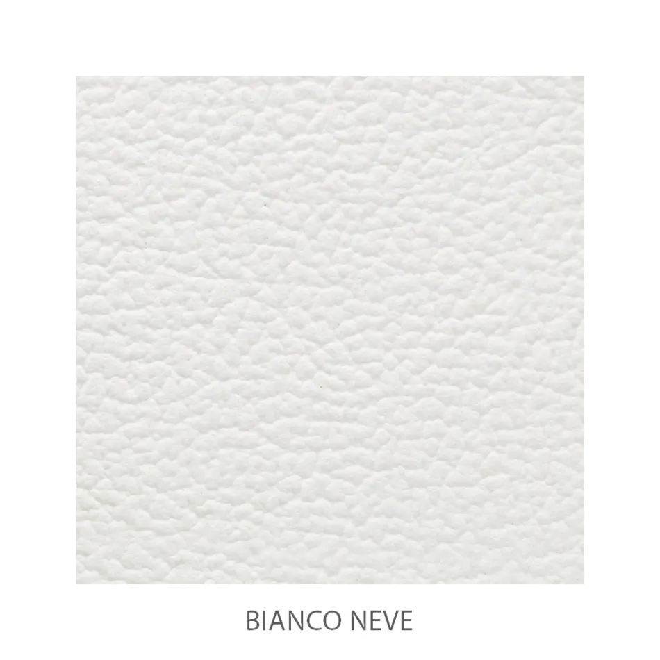 Cama de Casal em Ferro e Couro Verdadeiro, 2 Mesas de Cabeceira e Colchão - Motivos Viadurini