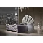 Cama de casal estofada com cristais de ferro Kimberly Viadurini