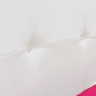 Cama de casal em couro sintético com pés de madeira Made in Italy - Perzio Viadurini