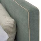 Cama de casal em tecido ou couro ecológico com armário Made in Italy – Etoile Viadurini