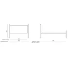 Cama de casal de couro genuíno completa com colchão e 2 mesas de cabeceira - King Viadurini