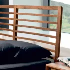 Made in Italy cama de casal com base de noz sólida Didimo Viadurini