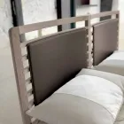 Made in Italy cama de casal com base de noz sólida Didimo Viadurini