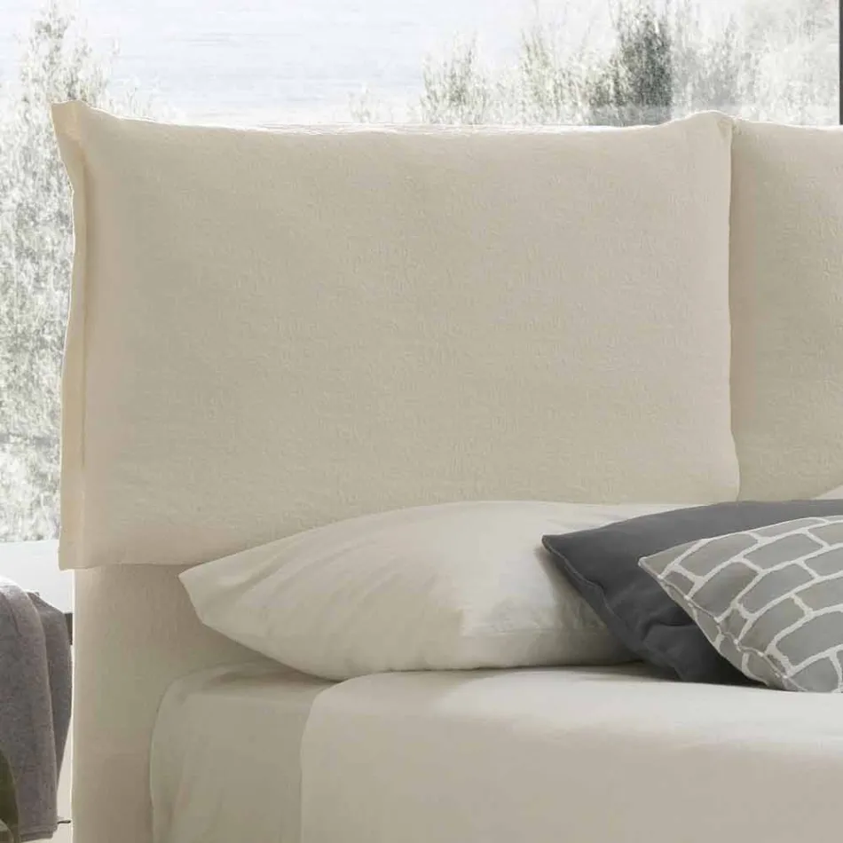 Cama de casal moderna, base fina, Iorca by Bolzan Viadurini