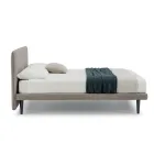 Cama de casal de design moderno, com base fina, Gaya New by Bolzan Viadurini