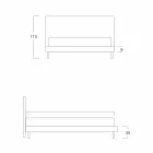 Cama de casal moderna com base fina Gaya New by Bolzan Viadurini