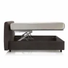 Cama de casal moderna com caixa de armazenamento 160x190 / 200 cm Gin Viadurini