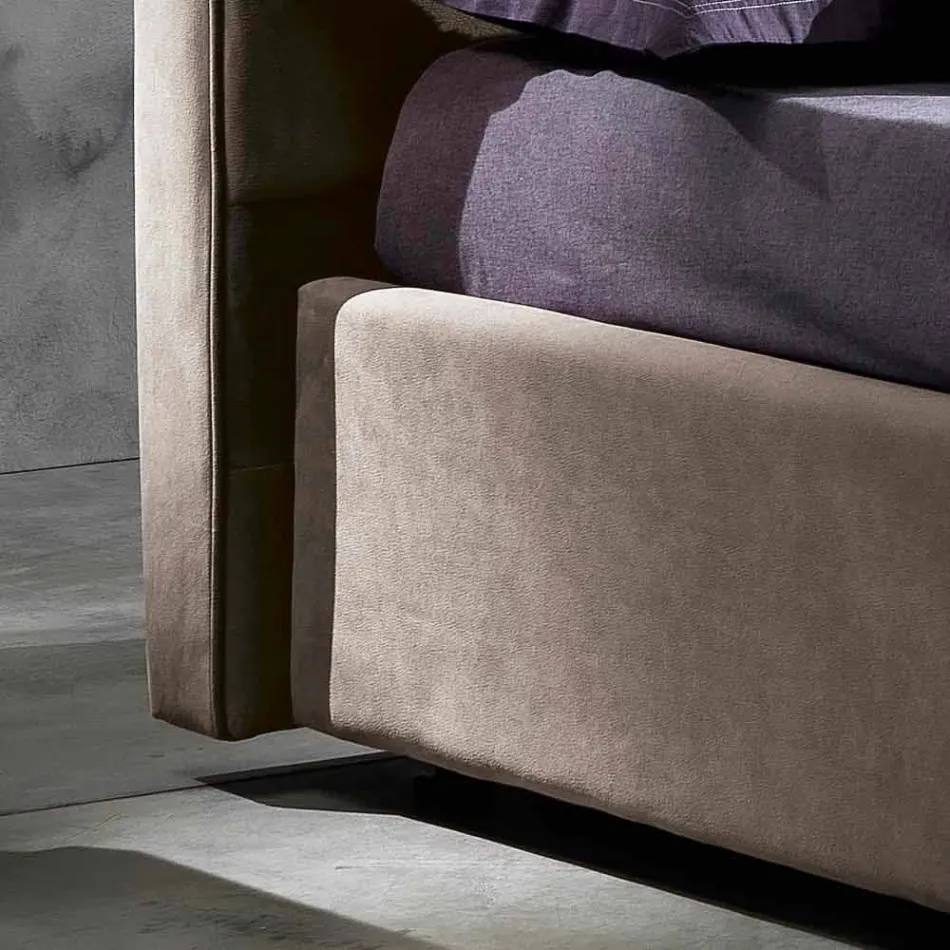 Cama de casal moderna com caixa de armazenamento 160x190 / 200 cm Gin Viadurini