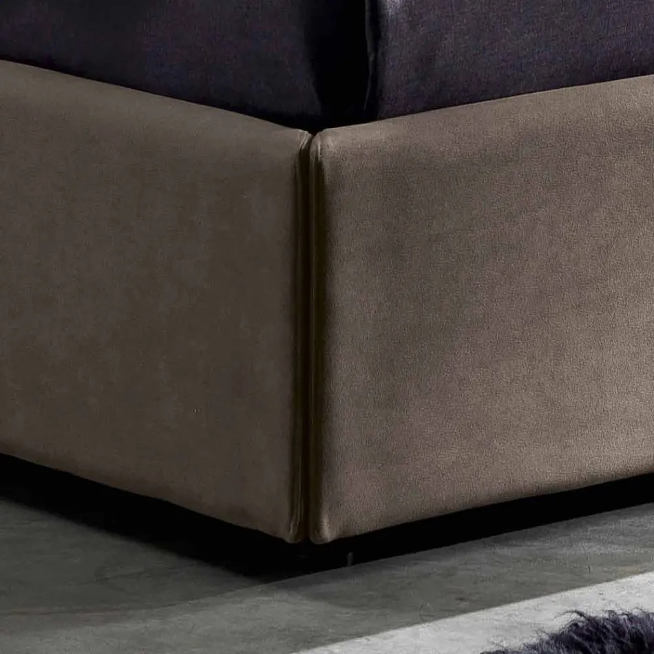 Cama de casal moderna com caixa de armazenamento 160x190 / 200 cm Gin Viadurini