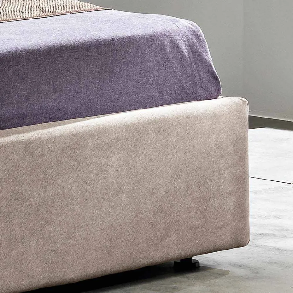 Cama de casal moderna com caixa de armazenamento 160x190 / 200 cm Gin Viadurini