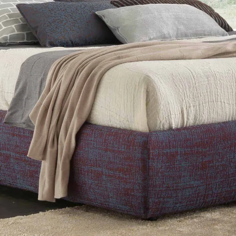 Cama de casal moderna, com compartimento, Gaya New by Bolzan Viadurini